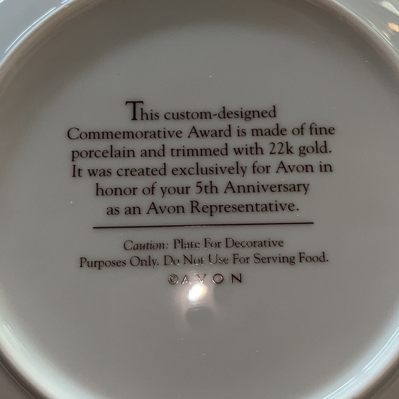 Avon Anniversary Plate - Picture 2 of 5